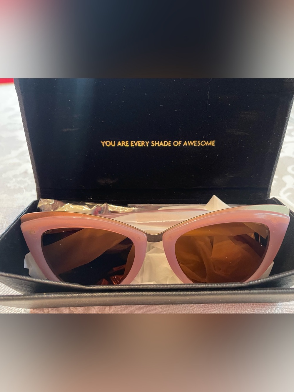 Purple Cat-Eye Sunglasses with Brown Lenses